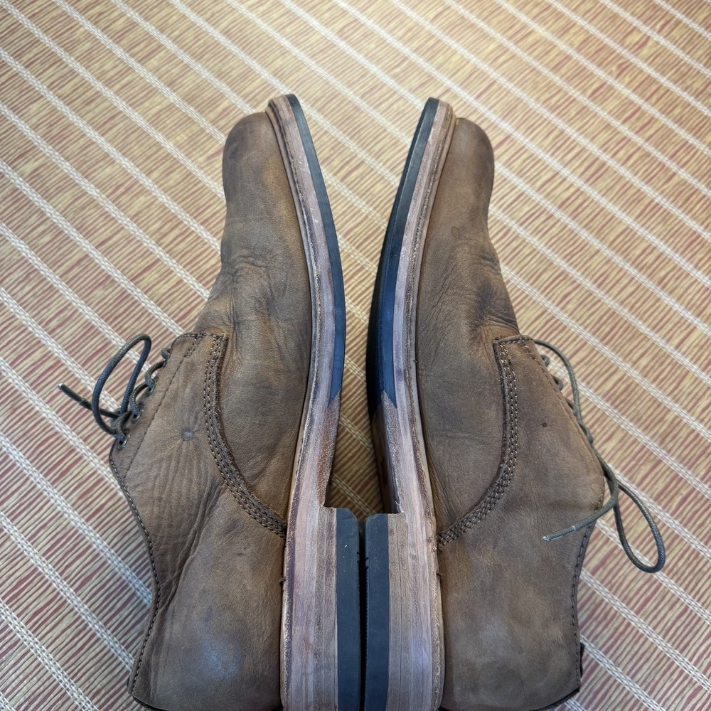 Frye Murray Oxford Dress Shoes Mens SZ 8.5 Nubuck Suede Leather Brown - Picture 7 of 7